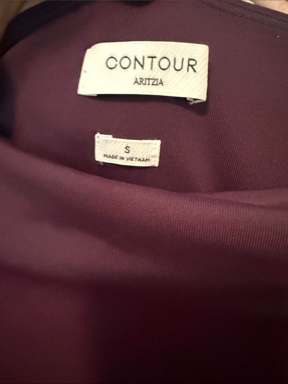 Aritzia Long Sleeve Bodycon Dress in Deep Plum - Picture 2 of 3